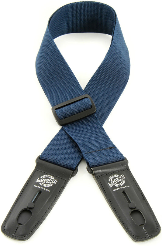 LOCK - IT STRAPS PRO GIG 2 INCH NAVY BLUE - Music Planet New Zealand