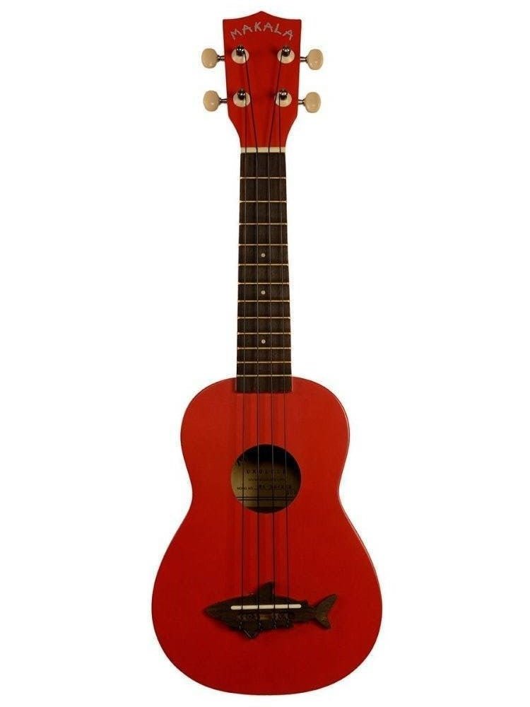 MAKALA SOPRANO SHARK UKULELE RED - Music Planet New Zealand