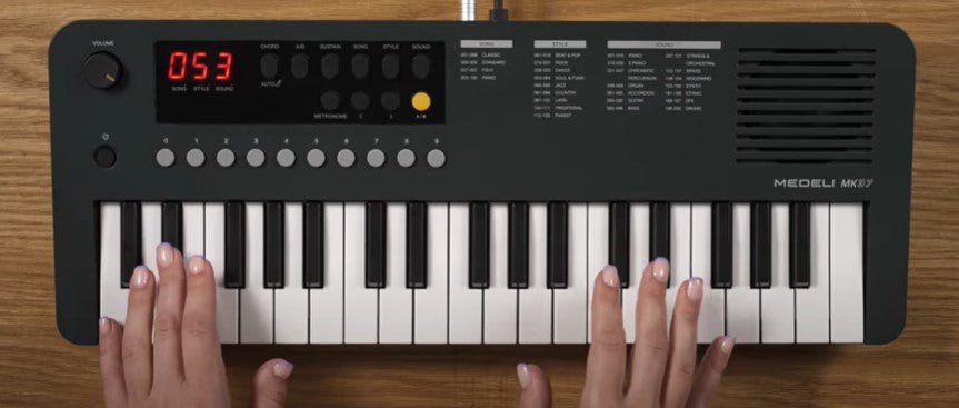 MEDELI MK37 37 MINI KEY KEYBOARD BLUE - Music Planet New Zealand
