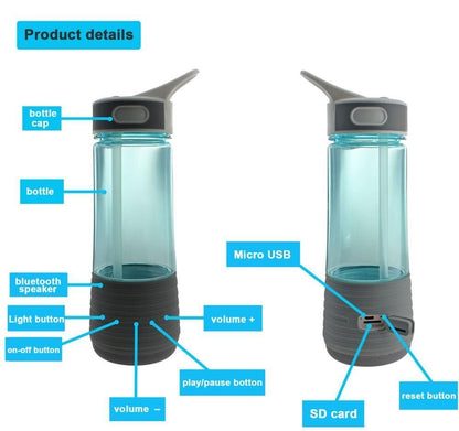 SLURP BLUETOOTH BOTTLE GREY - Music Planet New Zealand