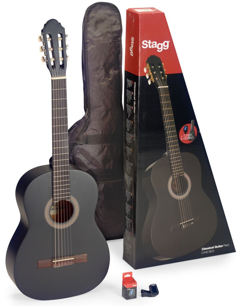 STAGG 1/2 SIZE CLASSICAL BLACK GUITAR PA - Music Planet New Zealand