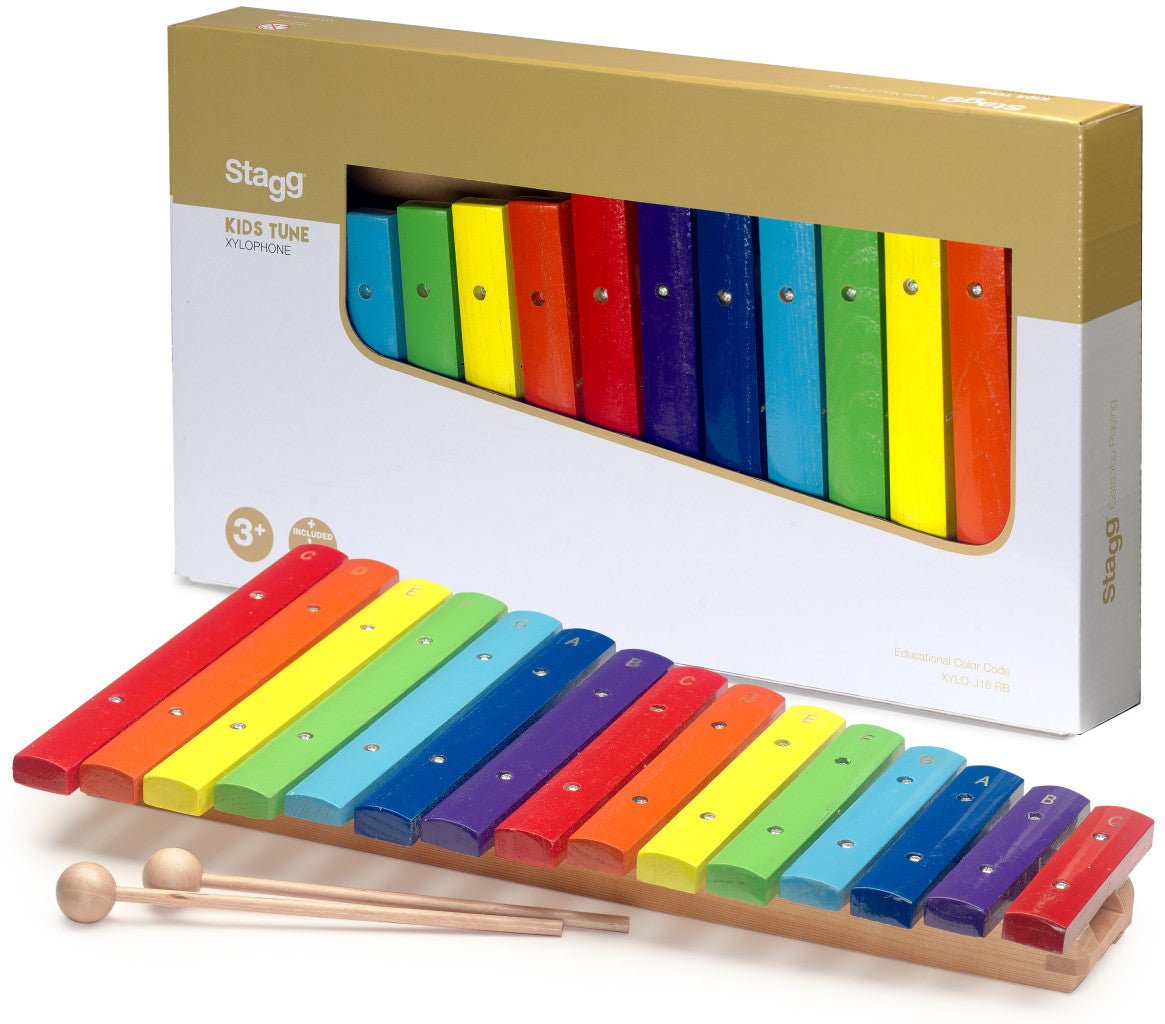 STAGG 15 KEY WOODEN XYLOPHONE W/MALLETS - Music Planet New Zealand