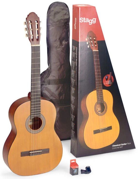 Stagg C410 1/2 Size Classical Guitar Package - Natural - Music Planet NZ
