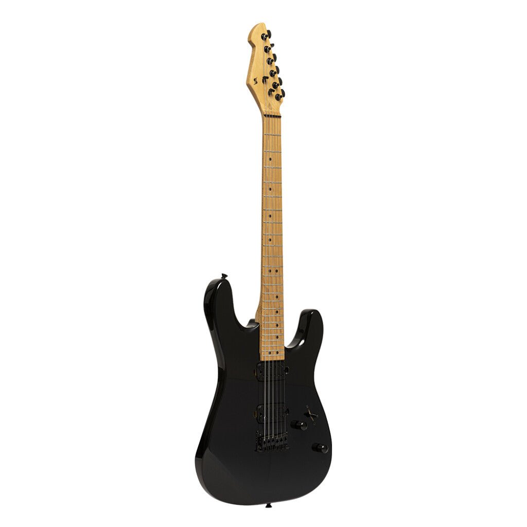 STAGG ELECTRIC GUITAR 2 X HUMBUCKERS BLACK - Music Planet New Zealand