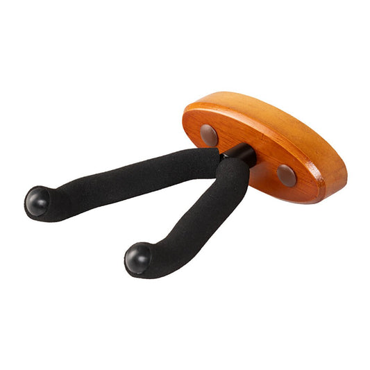 Stagg Guitar Wall Hanger with Wooden Oval Base - V Shape - Music Planet NZ