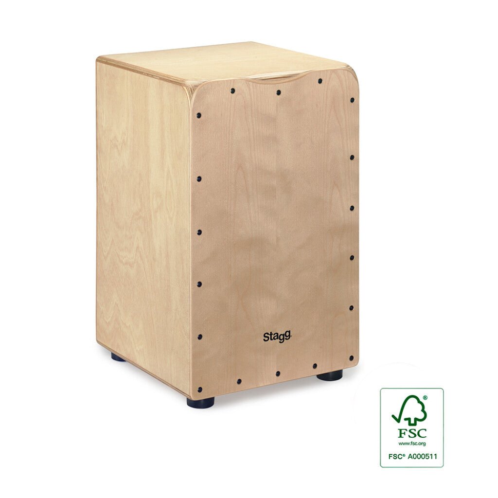 STAGG MEDIUM SIZED CAJON - NATURAL - Music Planet New Zealand