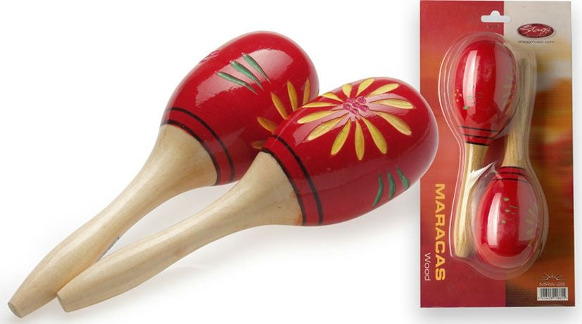 STAGG MRW - 26 WOOD MARACAS 26CM RED - Music Planet New Zealand