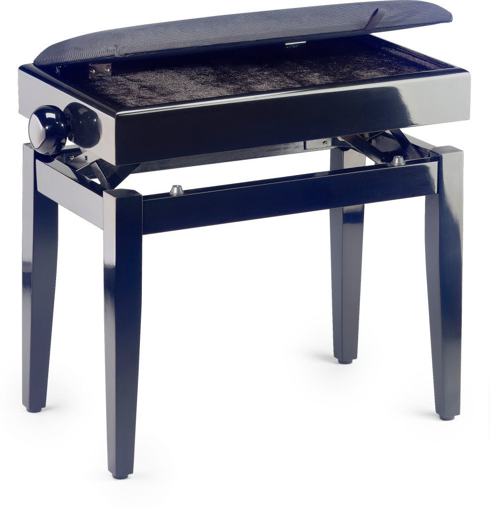 STAGG PIANO BENCH BLACK W/COMPARTMENT - Music Planet New Zealand