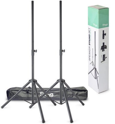 STAGG SPEAKER STAND SET W/BAG BK - Music Planet New Zealand