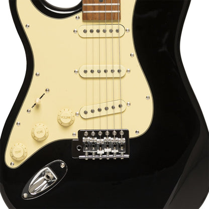 STAGG STANDARD SERIES STRAT BLACK LEFT HAND - Music Planet New Zealand