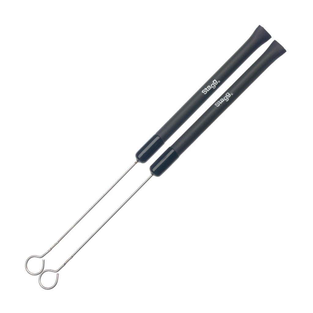 STAGG TELESCOPIC WIRE BRUSHES RUBBER GRIP - Music Planet New Zealand