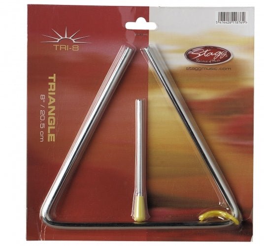 STAGG TRI - 8 TRIANGLE W/BEATER 1.2MM 8 IN - Music Planet New Zealand