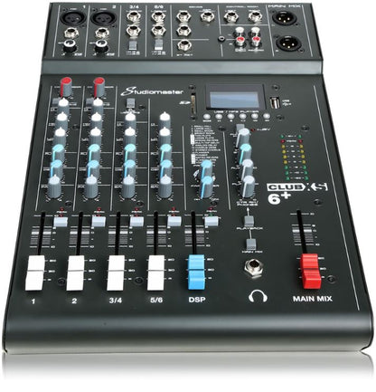 STUDIOMASTER XS6+ 2 MONO/2 STEREO MIXER - Music Planet New Zealand
