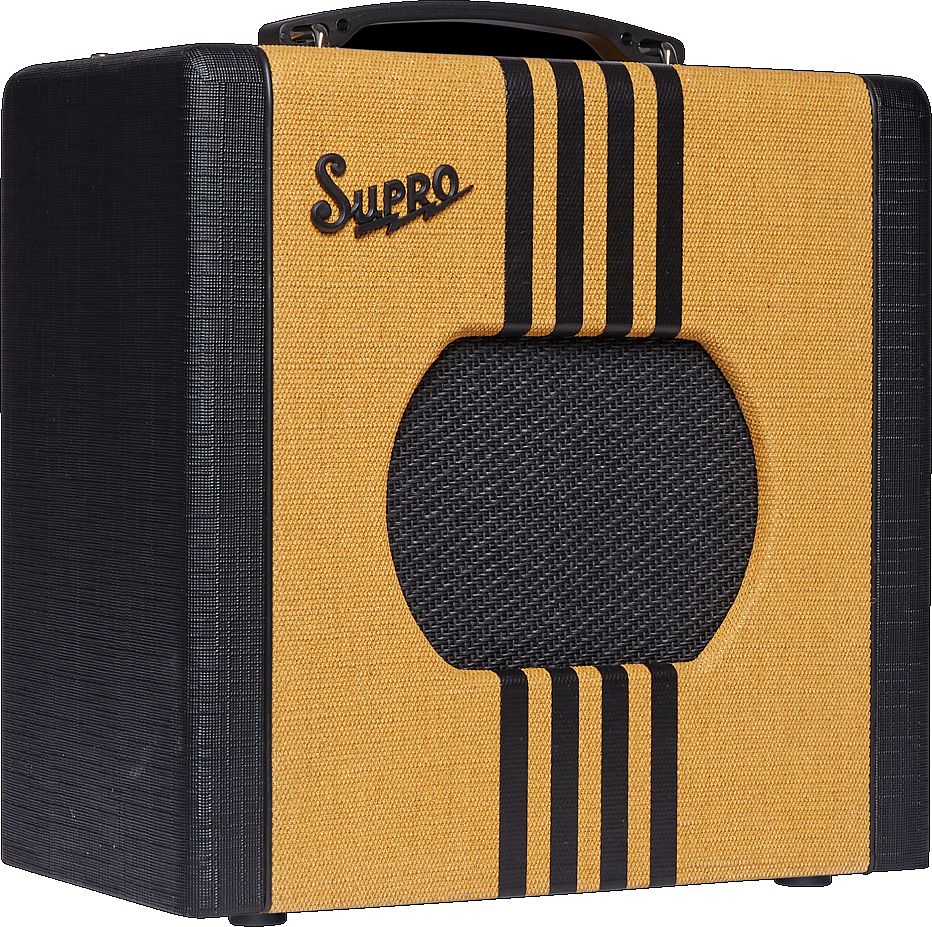 SUPRO DELTA KING 8 BLACK/TWEED - 1W TUBE - Music Planet New Zealand