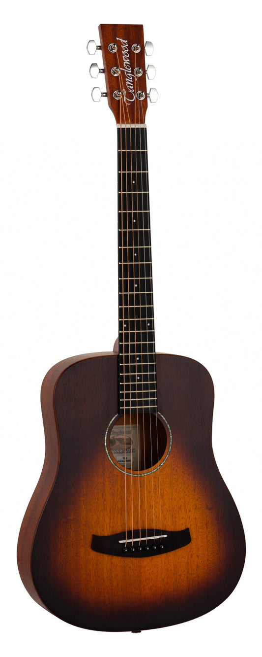 Tanglewood TC2 Crossroads Travel Acoustic Guitar - Whiskey Barrel Burst Satin - Music Planet NZ