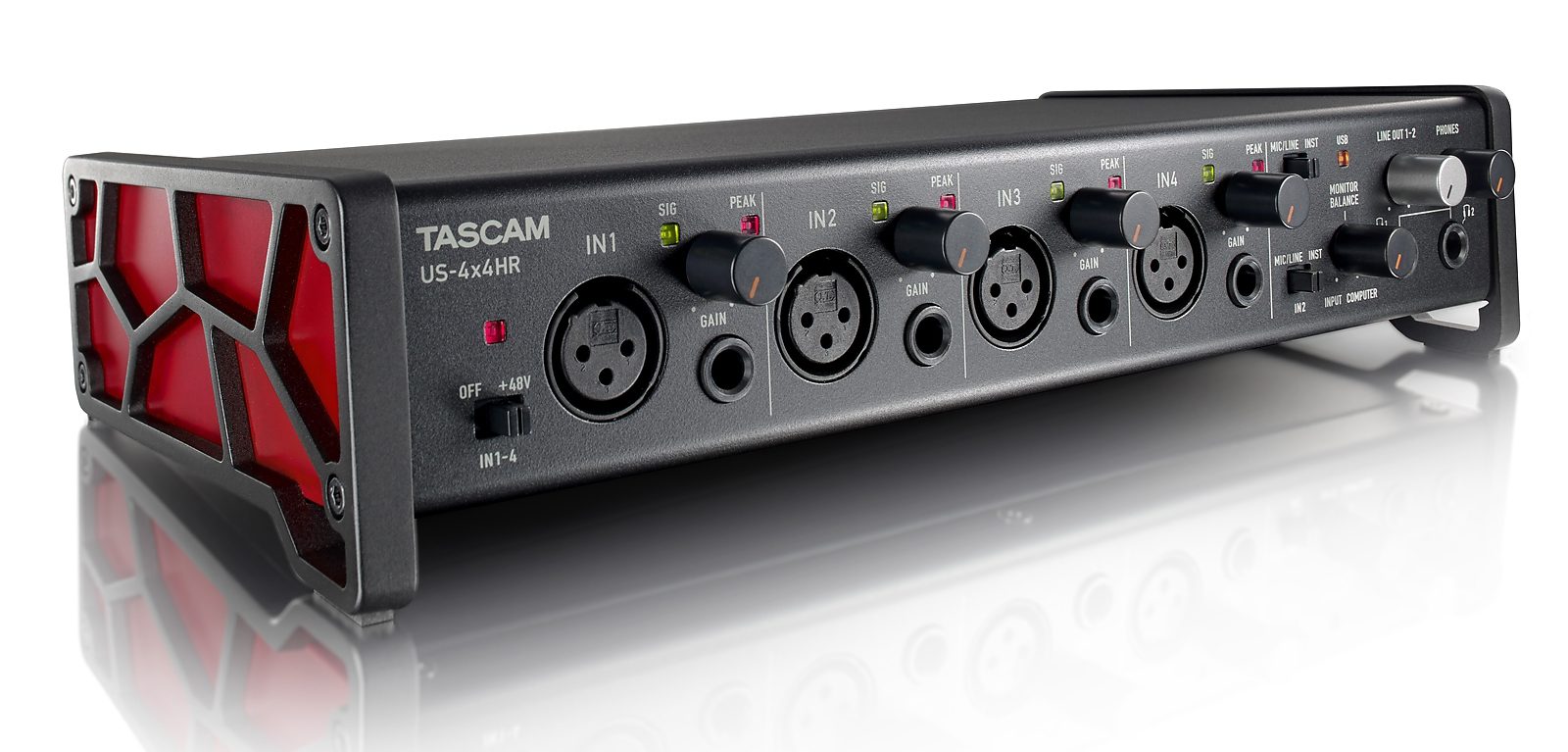 TASCAM 4X4 USB AUDIO INTERFACE HR/HIGH RESOLUTION - Music Planet New Zealand