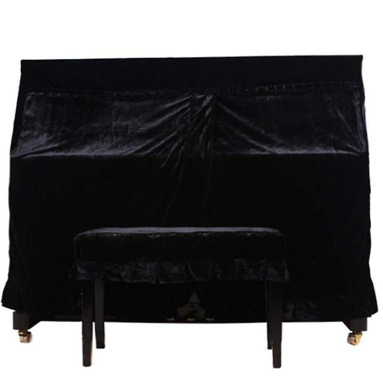 UPRIGHT PIANO COVER BLACK NO BENCH - Music Planet New Zealand