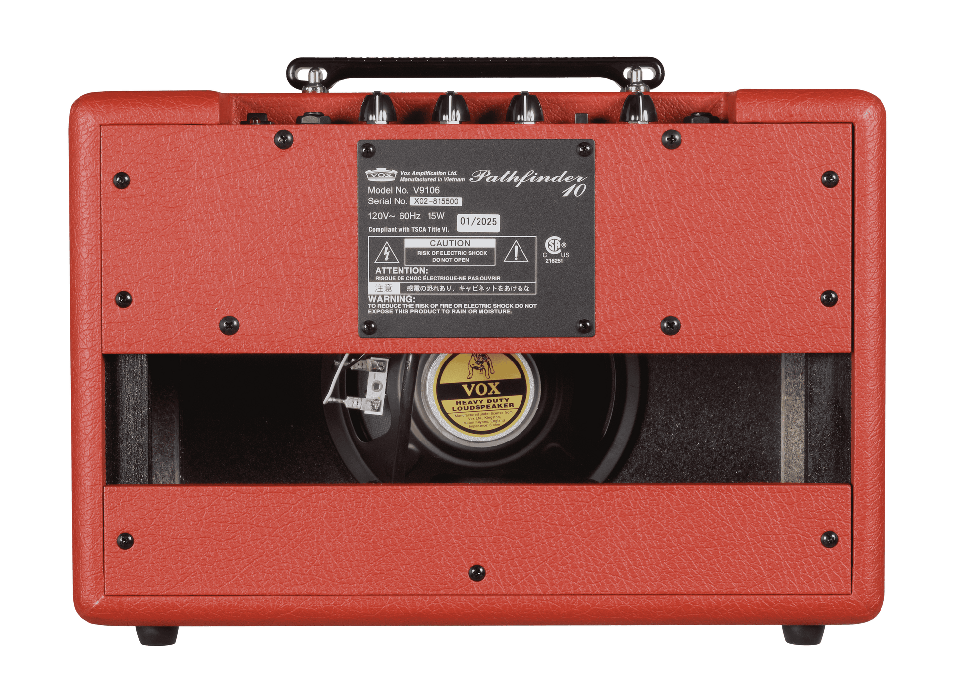 Vox P10 Pathfinder 10 - Watt Practice Combo Amplifier Red - Music Planet NZ