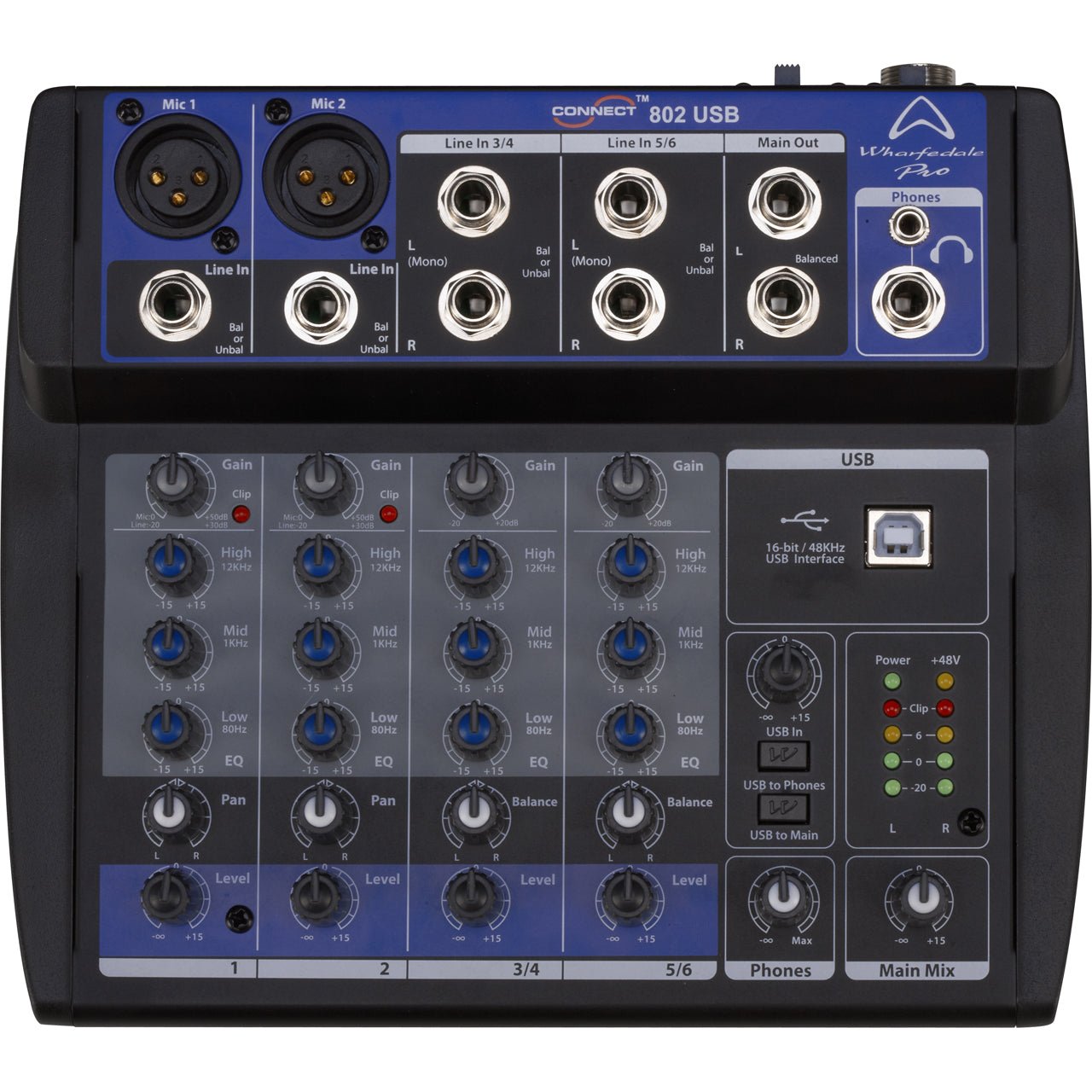 WHARFEDALE CONNECT 802 MINI MIXER USB - Music Planet New Zealand