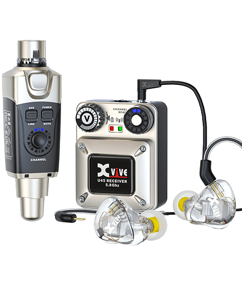 Xvive U45T9 Wireless In - Ear Monitoring System with T9 In - Ear Monitors 5.8GHz - Music Planet NZ