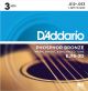 D'addario 3 pack 12-53 Phosphor Bronze Light acoustic