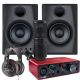 Focusrite Audio Interface with Studio Monitors Package