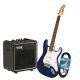 Newen ST Guitar Package with Vox VMG10 Modeling Amp in Blue