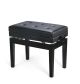 Custom Vinyl Top Piano bench in Black Gloss